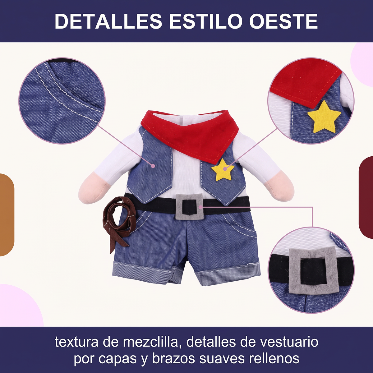 Disfraz de Sheriff Vaquero para gatos
