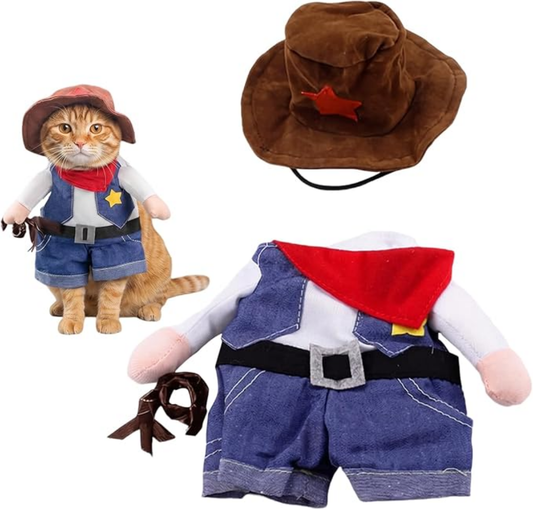 Disfraz de Sheriff Vaquero para gatos