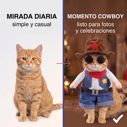 Disfraz de Sheriff Vaquero para gatos